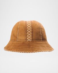 Atherson Embroidered Shearling Hat