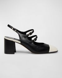 Papya Bicolor Mary Jane Slingback Pumps