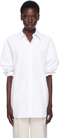 TOTEME White Raw Raglan Shirt