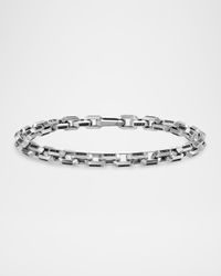 Men's Streamline Heirloom Chain Link Bracelet in Silver with Diamonds, 5.5mm