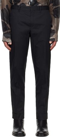 Dries Van Noten Black Cuffed Trousers