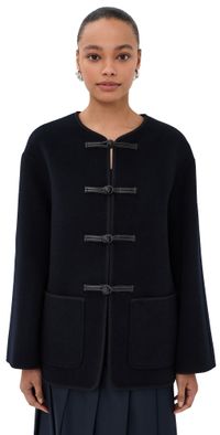 Róhe Mandarin Double-Faced Wool Jacket Navy 38