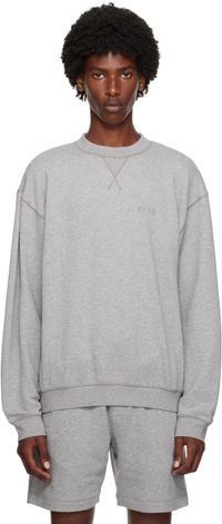 BOSS Gray Relaxed-Fit Sweatshirt
