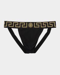 Men's Greek Key Organic Cotton Stretch Jock Strap