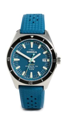 Shinola Duck 3hd 40mm, Blue Rubber Strap Watch Blue 40mm