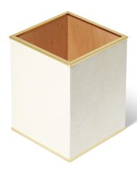Classic Faux Shagreen Wastebasket