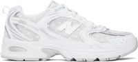 New Balance Silver & White 530 Sneakers