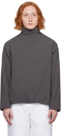 BRYAN JIMENÈZ Col roulé gris en tricot gaufré