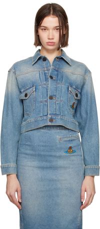 Vivienne Westwood Blouson écourté Marlene bleu en denim