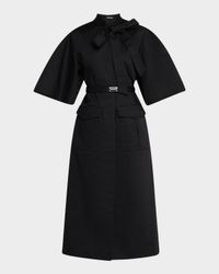 Ilardi Belted Short-Sleeve Dress