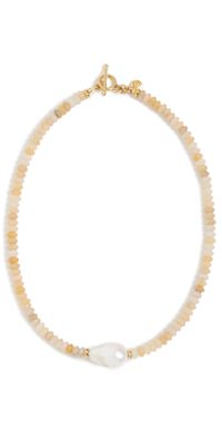 MAYAMAR Topaz Beaded Baroque Pearl Necklace Gold One Size