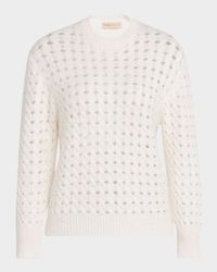 Cashmere-Silk Openwork Sweater