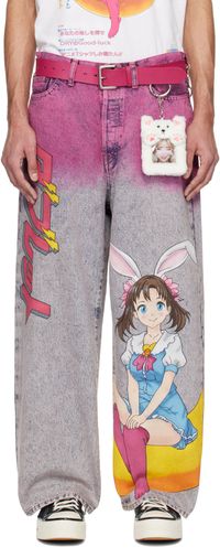 doublet Blue & Pink Anime Jeans