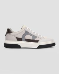Men's Cassina Gancini Leather Low-Top Sneakers