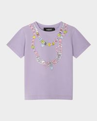 Girl's Logo-Print Necklace Graphic T-Shirt, Size 12M-4