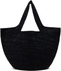 Lauren Manoogian Black Crochet Bowl Tote