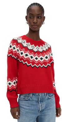 Z Supply Adornment Sweater Festive Red L