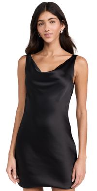 Norma Kamali Maria Mini Dress Black XL
