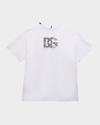 Boy's Interlocked Logo-Print T-Shirt, Size 4-6