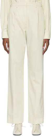 LEMAIRE Off-White Cotton Trousers