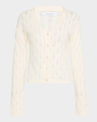 Cashmere Pointelle-Knit Cardigan