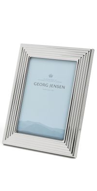 Georg Jensen Bernadotte Stainless Steel Mirror Picture Frame 4x6 Silver One Size