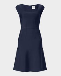 The Beatrice Seamed Cap-Sleeve Dress