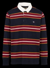 Gant - Polo rayé en coton - Taille 2XL - Bleu