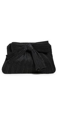 Loeffler Randall Rayne Pleated Frame Clutch with Bow Black One Size