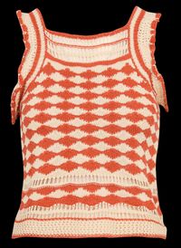 The Korner - Debardeur encolure carré en maille - Taille M/L - Orange