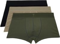 AMI Paris Three-Pack Multicolor Cotton Jersey Boxer Briefs