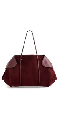 NEOUS Berenices Suede Leather Shoulder Bag Burgundy One Size