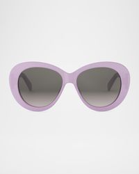 Triomphe Logo Oval Acetate Sunglasses