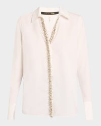 Gabbay Embellished Button-Down Blouse