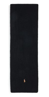 Polo Ralph Lauren Signature Knit Scarf Polo Black One Size