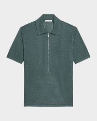 Men's Half-Zip Fine-Gauge Polo Shirt