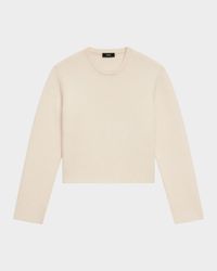 Boxy Felted Wool-Cashmere Pullover Sweater