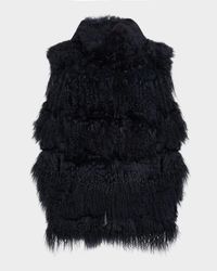 Horizontal Lamb Shearling Vest