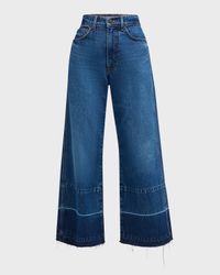 Taylor Cropped High-Rise Wide Jeans