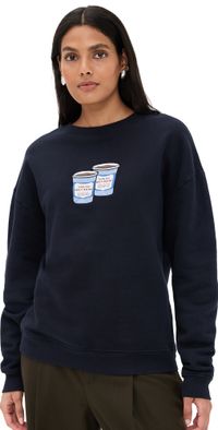 KULE The Oversized Coffee Sweatshirt Navy S