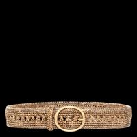 Gerard Darel - Ceinture à boucle en raphia - Taille 3 - Marron