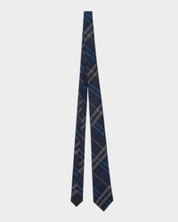 Men's Check Mulberry Silk Tie