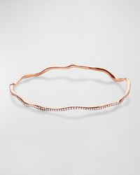 18K Rose Gold Stardust Coral Reef Diamond Bangle Bracelet