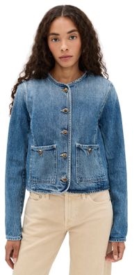 Veronica Beard Jean Andrea Jacket with Novel Buttons French Kiss 10