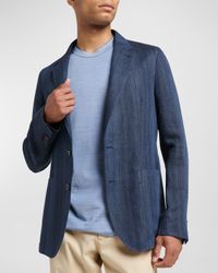 Men's Linen Single-Breasted Shirt Jacket