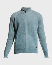 Men's Ribbed Full-Zip Sweater