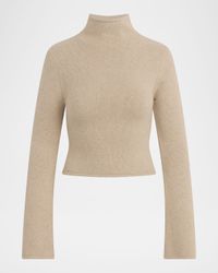 The Jane Roll-Trim Wool Sweater