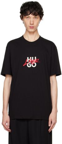 Hugo Black Cotton T-shirt