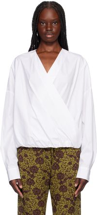 Dries Van Noten White Twisted Shirt