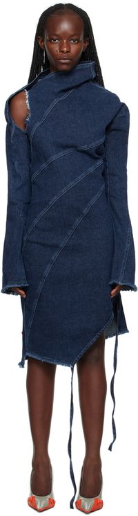 Ottolinger Blue Twisted Denim Minidress